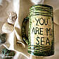 Керамічний кухоль ручної роботи M. CERAMICS "YOU ARE MY SEA" зелена, фото 6