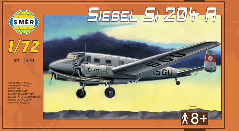 Siebel Si 204 A. Збірна модель-копія літака в масштабі 1/72. SMER 0929