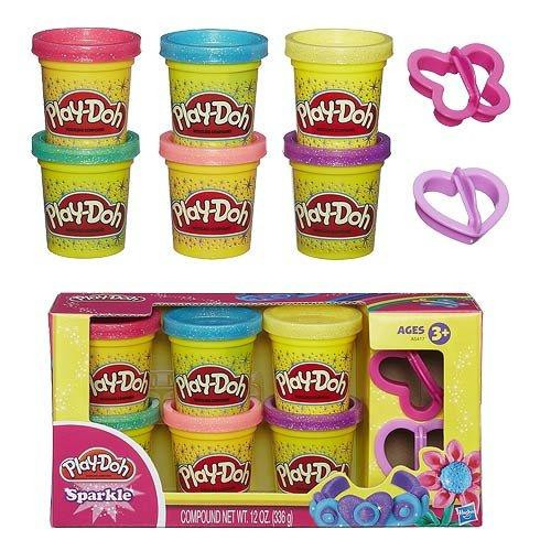 Пластилін Play-Doh (Плей до) Набір пластиліну із 6 баночок Блискуча колекція Hasbro (Хасбро)