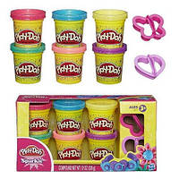Пластилін Play-Doh (Плей до) Набір пластиліну із 6 баночок Блискуча колекція Hasbro (Хасбро)