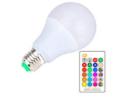 Світлодіодна E27 LED RGB 10Вт лампа, 16 кольорів з пультом ДК