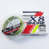 Плетений тонучий шнур для рибалки YGK Frontier Braid Cord x8 for Shore 150м #1.5