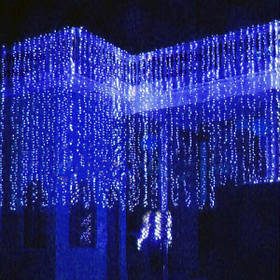 Вулична Гірлянда "Дощ 2х3м" прозорий ПВХ кабель 864 Led IP44