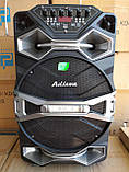 Колонка акумуляторна Ailiang U1318 з радіомікрофонами (200W/USB/BT/FM), фото 3