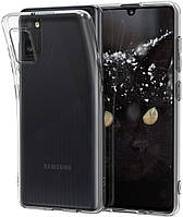 Чехол силиконовый на Samsung Galaxy A41 A415 ультратонкий прозрачный (самсунг галакси а41)