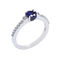 Серебряное кольцо в позолоте с фианитами
