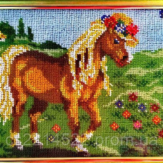 Картина вишита бісером "Лошадка", фото 1