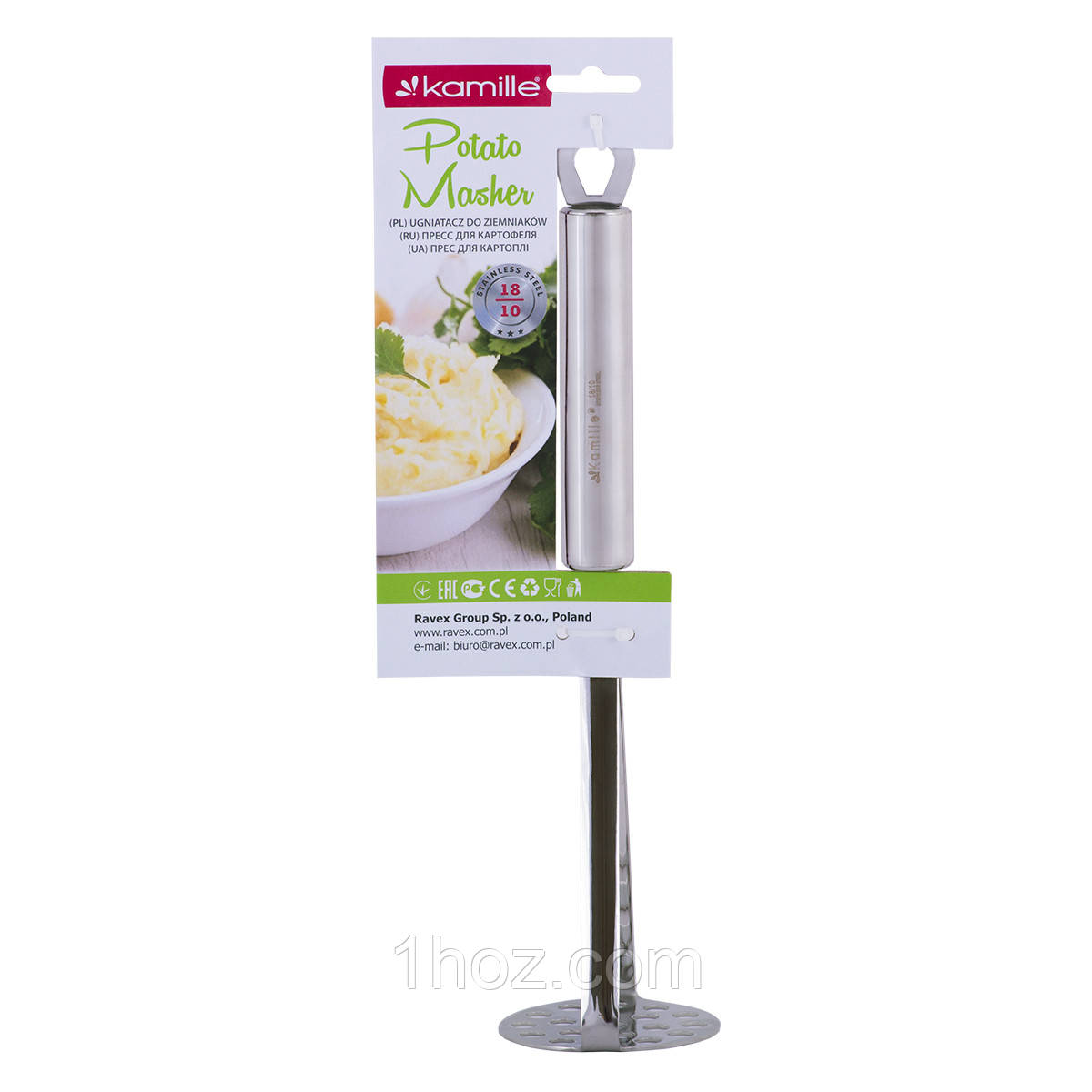 Прес для картоплі Kamille з нержавіючої сталі KM-5051, фото 1
