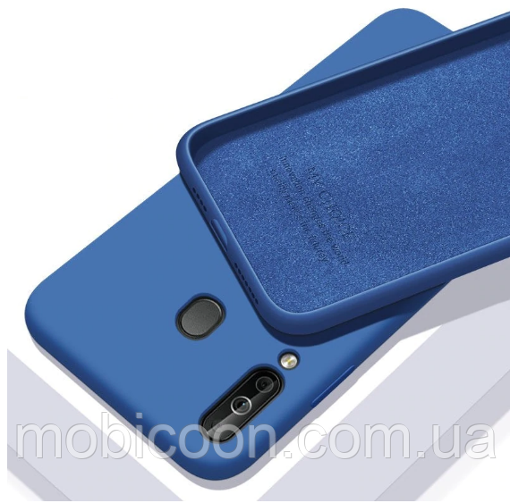 Чохол Silicone Case full для Huawei P40 Lite E Navy Blue (хуав п40 лайт, фото 1
