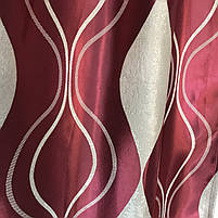 Штори велюр блекаут хвиля ALBO бордові 150×270 см, комплект 2 шт. (SH-209-20), фото 4