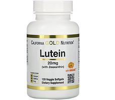 With Lutein Zeaxanthin 20 mg California Gold Nutrition, 120 капсул