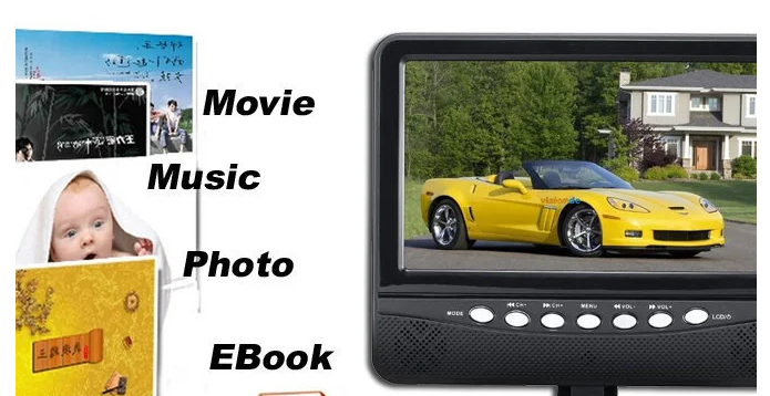 Портативный телевизор в машину Opera TV OP-902 9,5" T2/USB/SD (ID ...