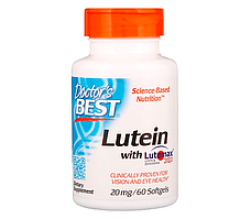 Lutein with Lutemax 2020 20 mg Doctor's Best, 60 капсул