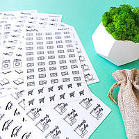 Стикерпак - набор фукциональных черно-белых стекер листов (30 штук) MriyTaDiy