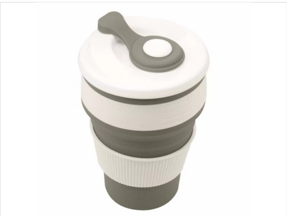 Стакан чашка складаний силіконовий в коробці Collapsible coffee cup, 350 мл