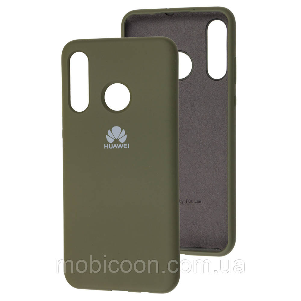 Чохол Silicone Case full для Huawei P40 Lite E Olive (хуая п40 лайт, фото 1