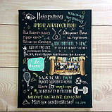 Постер класному керівнику на полотні (чорний фон), фото 6