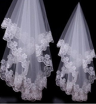 Кружевная фата белая, айвори Фата с кружевом недорого