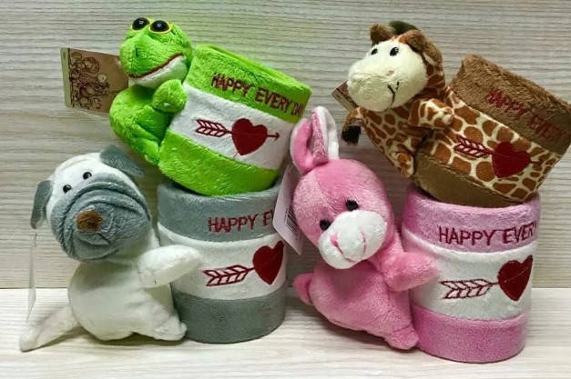 Підставка для ручок м'яка No"Звірі" асорті різновидів (велика) 10.5*8,5 см, фото 1