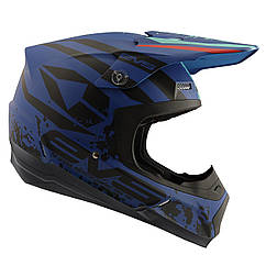 Шолом для мотокросу мотошолом EVS Sports T5 Grappler Helmet Matte Dark Blue Medium (57-58cm)