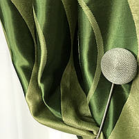 Штори велюр блекаут хвиля ALBO зелені 150×270 см, комплект 2 шт. (SH-209-15), фото 4