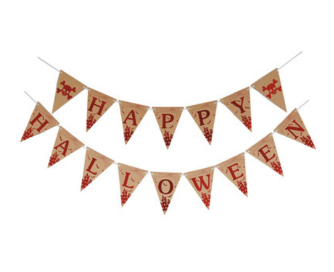 Гірлянда - прапорці на Хелловін, Гирлянда-флажки на хэллоуин, фото 1