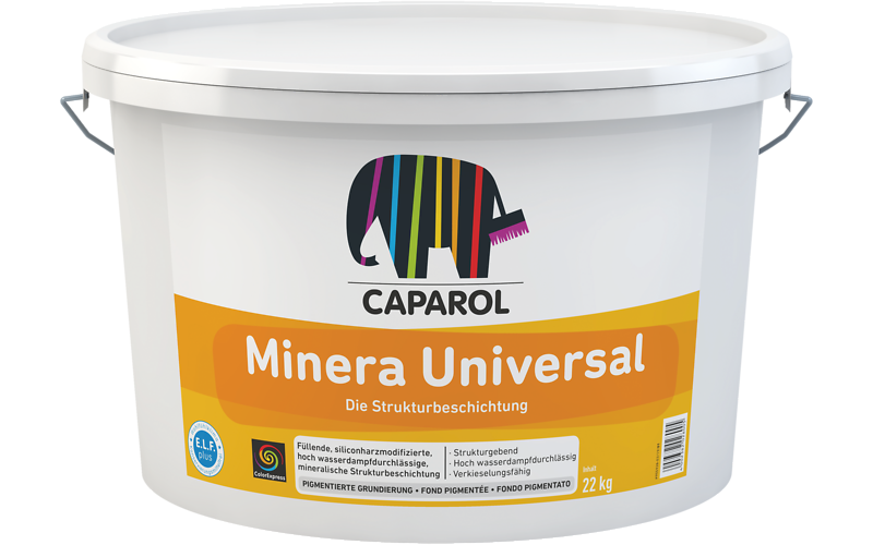 Minera Universal 22 кг. Фарба силікатна, посилена силіконом, для зовнішніх і внутрішніх робіт.