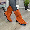 Черевики руді жіночі замшеві вільного одягання, фото 2