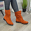Черевики руді жіночі замшеві вільного одягання, фото 3