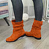 Черевики руді жіночі замшеві вільного одягання, фото 4