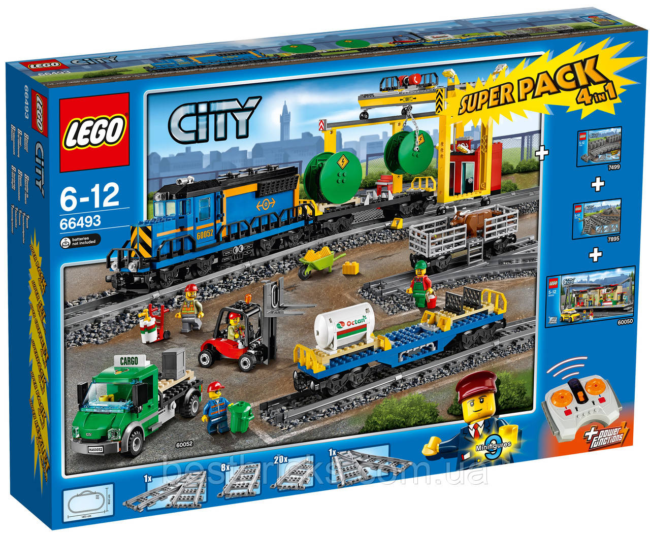 Lego City Комбінований Супер набір 4 в 1 Поїзд 66493, фото 1