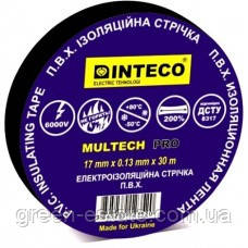 Ізоляційна стрічка Inteco 30 м чорна, фото 1