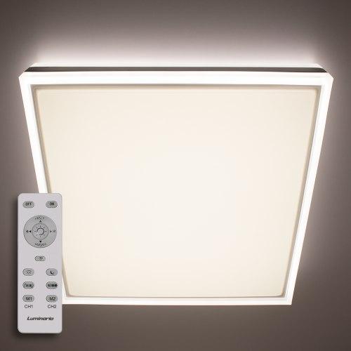 СВІТЛОДІОДНИЙ СВІТИЛЬНИК З ПУЛЬТОМ ДУ LUMINARIA BALANCE DOUBLE 95W S 500 WHITE/SILVER 220V IP20