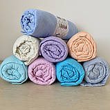 Простирадло на гумці трикотажна 180*200+25см. Наматрацник на резинці Колір - Бузковий, фото 2