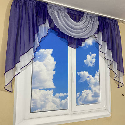 Ламбрекен шифоновий 2м №100 фіолетовий, фото 2