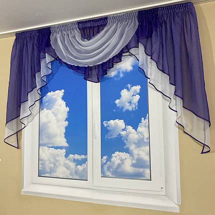 Ламбрекен шифоновий 2м №100 фіолетовий, фото 3