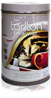 Чай черный листовой Тарлтон с амаретто, цветками лаванды, шафрана, бутонами роз 100 г ж/б