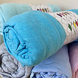 Простирадло на гумці трикотажне 180*200+25 см. Наматрацник на гумці Колір — Лазурний, фото 3