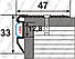Профіль для захисту ступенів з LED-підсвічуванням А47*33, фото 8