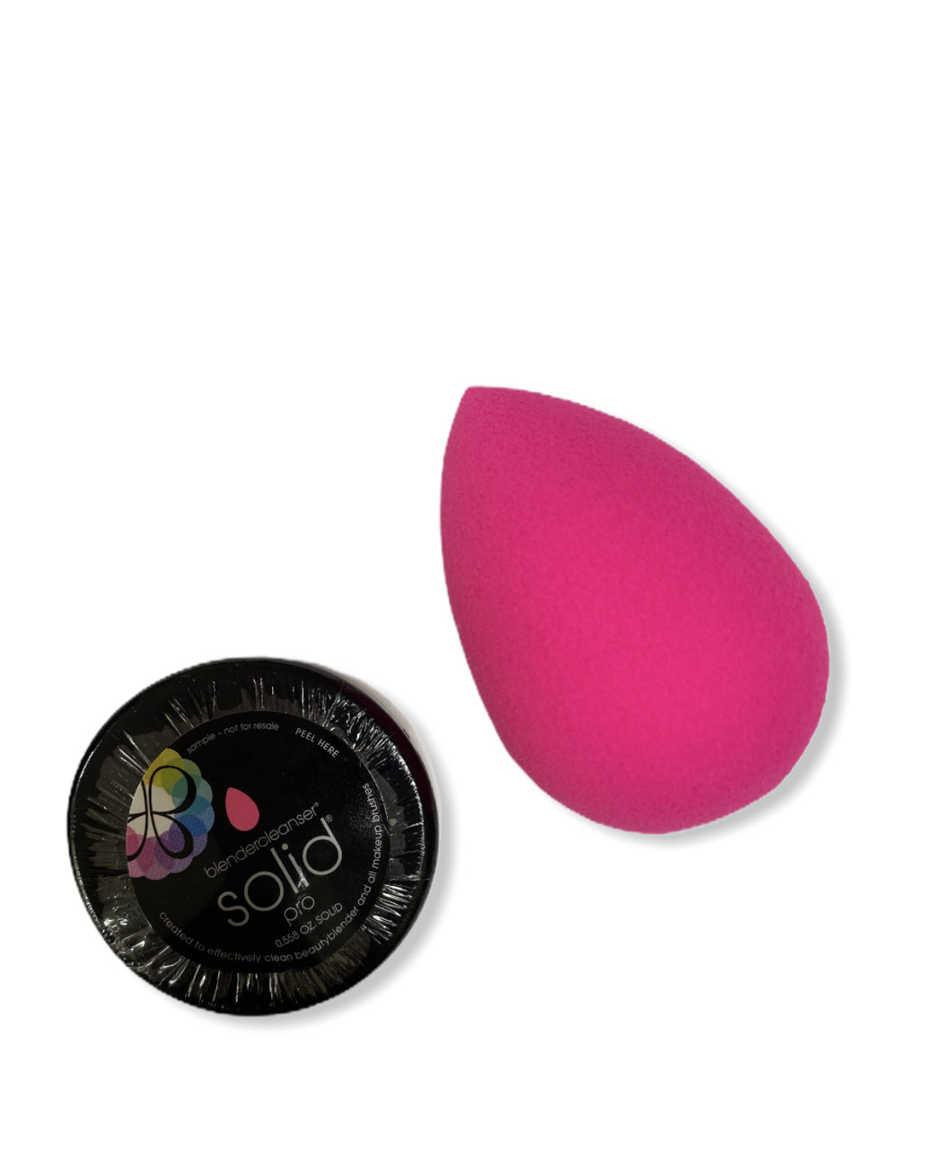 Спонж тестер Beautyblender + мило для очищення Blendercleanser solid pro