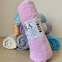 Простирадло на гумці трикотажна 180*200+25см. Наматрацник на резинці Колір - Ніжно рожевий