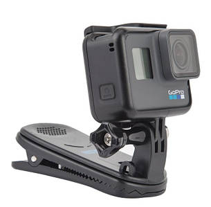 Кріплення прищіпка на рюкзак, кепку для екшн камер GoPro, Xiaomi, Sjcam / Кліпса для екшн-камери Telesin