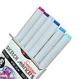 Набір маркерів для скетчів Santi sketch Seascape, 6 шт/уп. код: 390567, фото 4