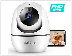 Камера для тварин, і не тільки Netvue 1080P FHD 2,4 ГГц WiFi нічне бачення, хмарне сховище