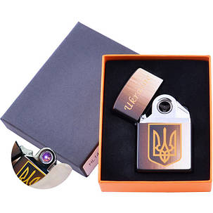 Електроімпульсна USB запальничка принт Ukraine HL145 лінійна блискавка, фото 1