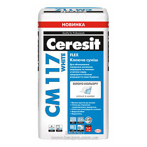 Клей CERESIT CM 117 WHITE FLEX, 25 кг