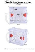 МОНТАЖНАЯ КОРОБКА COSWALL 86ММ - 83ММ - 50ММ (ПРОЗРАЧНАЯ)