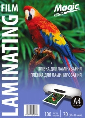 Плівка для ламінування А4 глянець, 70 мкм Magic кольорове паковання