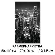 Вінілова наклейка на стіл Нічний місто чорно-білий самоклеюча плівка з ламінацією, сірий 60 х 100 см, фото 2