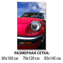 Декоративна наклейка на стіл Червоний Жук машина вінілова плівка самоклейка, транспорт, червоний 60 х 100 см, фото 2